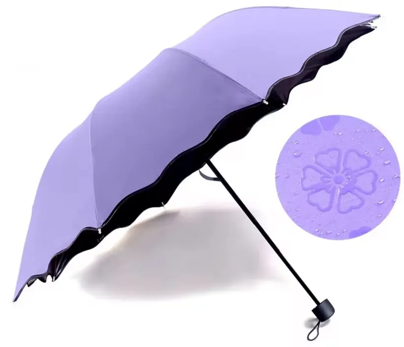 Paraguas Mágico Compacto Protección UV Morado