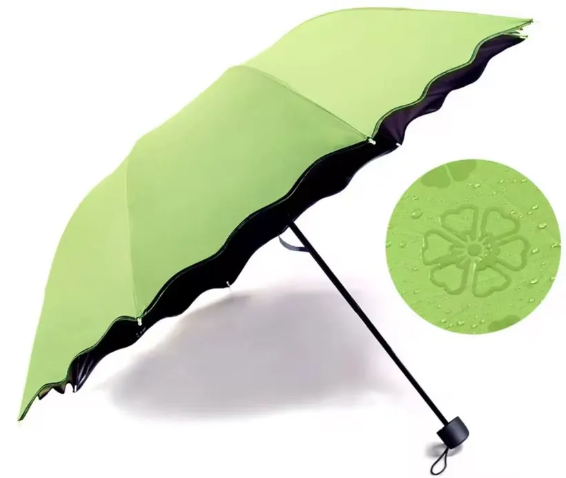 Paraguas Mágico Plegable Con Protección UV Verde
